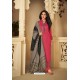 Dark Peach Designer Party Wear Pure Jam Silk Cotton Straight Salwar Suit