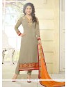 Hina Khan Lace Work Churidar Designer Suit