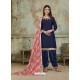 Navy Blue Embroidered Party Wear Punjabi Patiala Suits