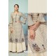 Cream Heavy Party Wear Pure Handloom Readymade Kurti With Palazzo