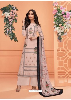 Baby Pink Readymade Designer Party Wear Palazzo Salwar Suit