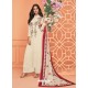 Off White Readymade Designer Party Wear Palazzo Salwar Suit