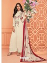 Off White Readymade Designer Party Wear Palazzo Salwar Suit