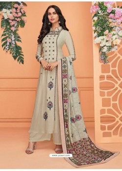 Taupe Readymade Designer Party Wear Palazzo Salwar Suit