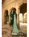 Dark Green Readymade Designer Party Wear Churidar Salwar Suit