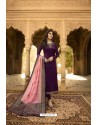 Purple Readymade Designer Party Wear Churidar Salwar Suit