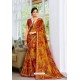 Multi Colour Designer Printed Georgette Sari