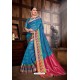Blue Designer Banarasi Art Silk Party Wear Sari