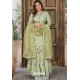 Olive Green Designer Party Wear Palazzo Salwar Suit