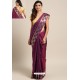 Purple Designer Party Wear Kanjeevaram Art Silk Sari