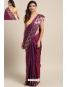 Purple Designer Party Wear Kanjeevaram Art Silk Sari