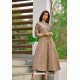 Beige Designer Party Wear Readymade Rayon Kurti