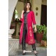 Fuchsia Designer Party Wear Readymade Rayon Kurti With Palazzo