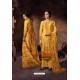 Yellow Embroidered Jam Satin Party Wear Palazzo Salwar Suit