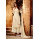 Cream Embroidered Pure Viscos Bemberg Georgette Palazzo Salwar Suit