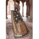 Black Heavy Embroidered Silk Party Wear Sari