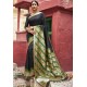 Carbon Heavy Embroidered Silk Party Wear Sari