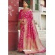 Rani Heavy Embroidered Silk Party Wear Sari