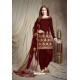 Maroon Designer Faux Georgette Punjabi Patiala Suit