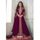 Medium Violet Designer Heavy Embroidered Georgette Anarkali Suit
