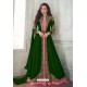 Forest Green Designer Heavy Embroidered Georgette Anarkali Suit