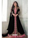 Black Designer Heavy Embroidered Georgette Anarkali Suit