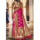 Rani Traditional Party Wear Embroidered Silk Sari