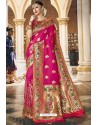 Rani Traditional Party Wear Embroidered Silk Sari