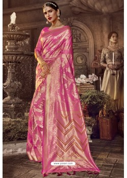 Rani Traditional Party Wear Embroidered Silk Sari