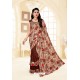 Brown Party Wear Printed Imported Fabric Sari