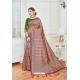 Multi Colour Party Wear Embroidered Soft Silk Sari