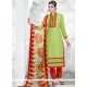 Distinctively Green Resham Work Salwar Suit