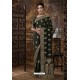 Mehendi Party Wear Heavy Embroidered Silk Sari