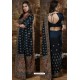 Peacock Blue Party Wear Heavy Embroidered Silk Sari