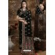 Black Party Wear Heavy Embroidered Silk Sari