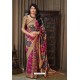Multi Colour Party Wear Printed Banarasi Silk Sari
