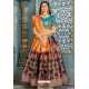 Multi Colour Heavy Embroidered Banarasi Silk Party Wear Lehenga Choli