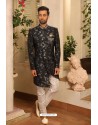 Carbon Readymade Heavy Embroidered Indowestern Sherwani For Men