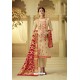 Light Beige Embroidered Pure Viscose Opada Designer Straight Salwar Suit