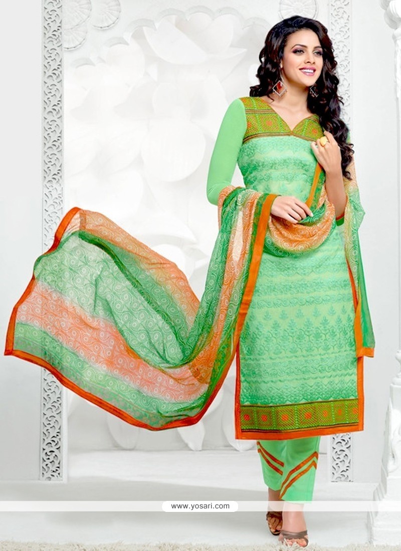 Awesome Cotton Embroidered Work Salwar Suit