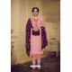 Pink Embroidered Pure Satin Georgette Designer Churidar Salwar Suit