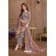 Light Grey Embroidered Satin Georgette Designer Palazzo Salwar Suit