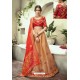 Khaki Heavy Embroidered Fancy Silk Jacquard Wedding Lehenga Choli