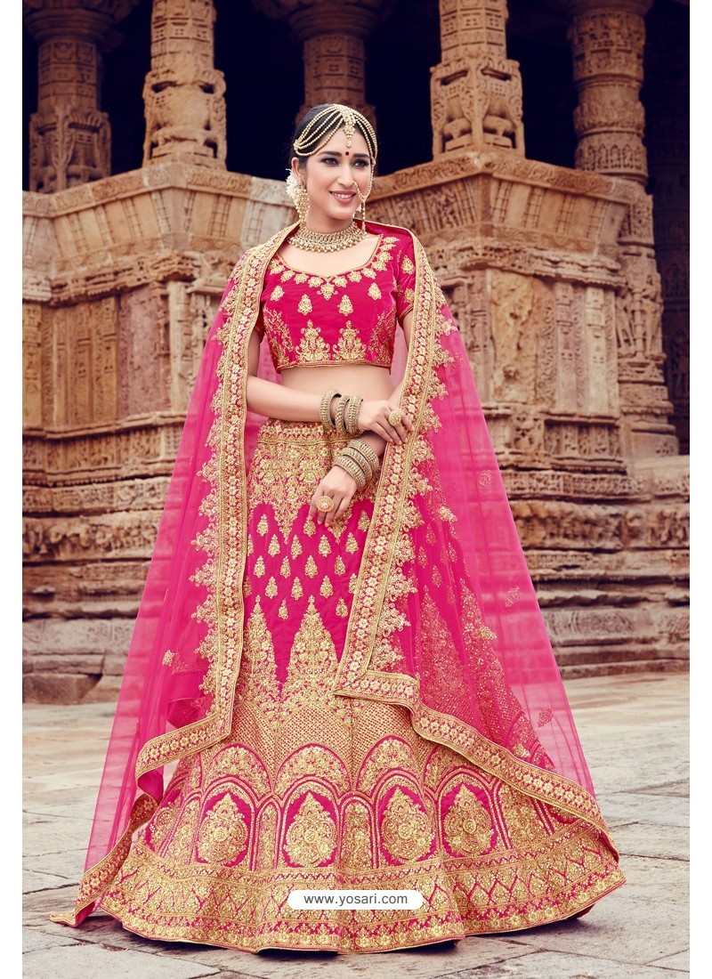 Dark Pink Color Bridal Velvet Lehenga at Rs 29900.00 | Visakhapatnam| ID:  2851941331430