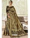 Gold Traditional Designer Banarasi Silk Sari