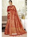 Red Traditional Designer Banarasi Silk Sari
