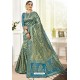 Blue Traditional Designer Banarasi Silk Sari