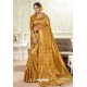 Mustard Traditional Designer Banarasi Silk Sari