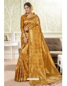 Mustard Traditional Designer Banarasi Silk Sari