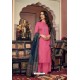 Hot Pink Embroidered Jam Cotton Print Designer Palazzo Salwar Suit